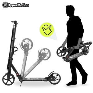 Trottinette enfant 100 kg, pliable noire