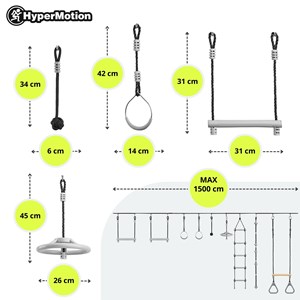 Parcours d'escalade enfant, 9 obstacles