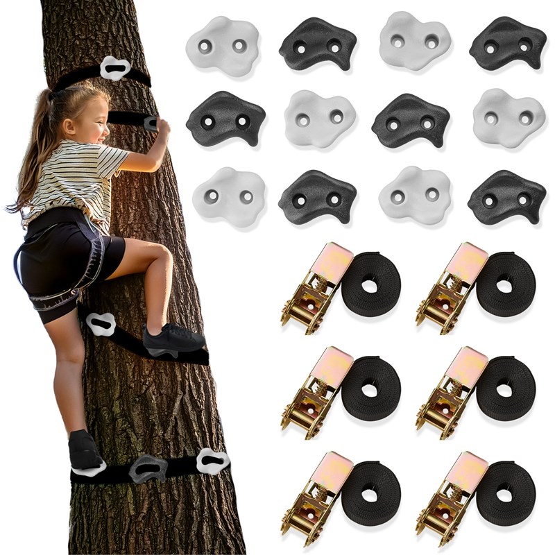 Kit d'escalade sur arbre 12 prises, 91kg