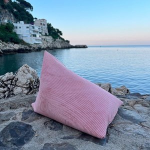 Berlingot - coussin méditation rose poudré
