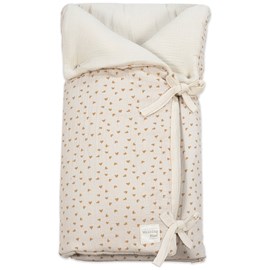 Nid d'ange et couverture coeurs poppy cannelle