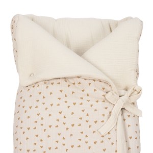 Nid d'ange et couverture coeurs poppy cannelle