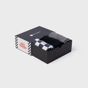 Coffret 3 chaussettes homme bleu