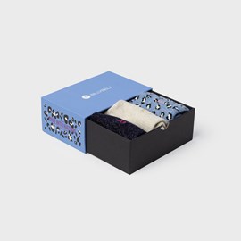 Coffret 3 chaussettes femme bleu clair