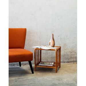 Léonie, la table basse en rotin n°242