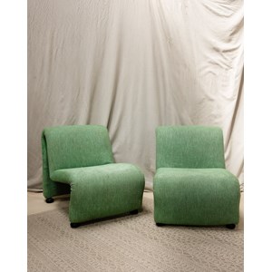 Chauffeuse verte en tissu n°524