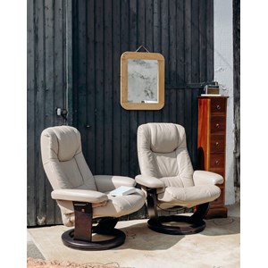 Paire de fauteuils en cuir n°506