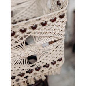Julia, la lampe à poser en macramé n°380