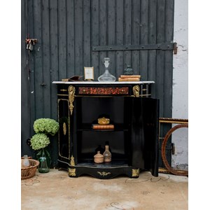 Buffet en bois et marbre n°396