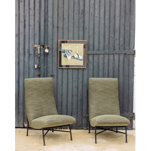Jakob, la paire de fauteuils verts n°508
