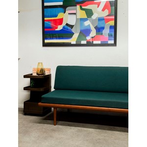 Banquette éméraude en teck n°47