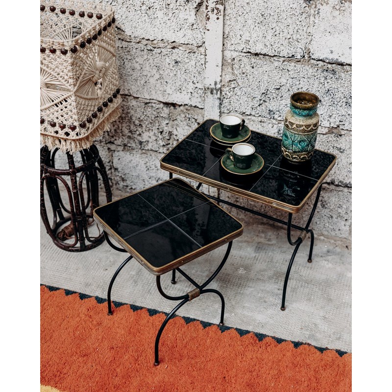 2 tables gigognes jacques adnet n°75