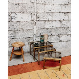3 tables gigognes en laiton n°78