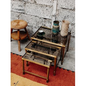 3 tables gigognes en laiton n°78