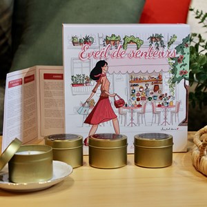 Coffret 4 bougies 400ml eveil de senteurs