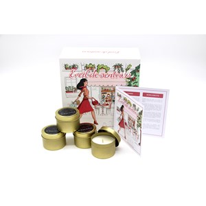 Coffret 4 bougies 400ml eveil de senteurs