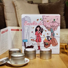 Coffret 4 bougies 400ml envolée de senteurs