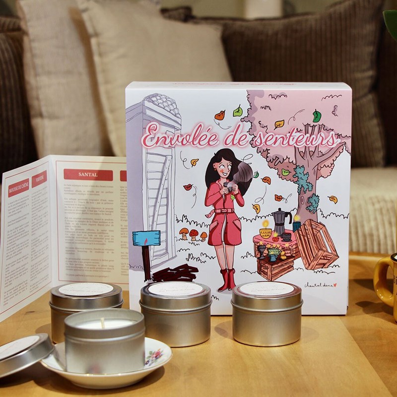 Coffret 4 bougies 400ml envolée de senteurs