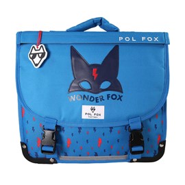 Cartable 35 cm pol fox wonder fox blue