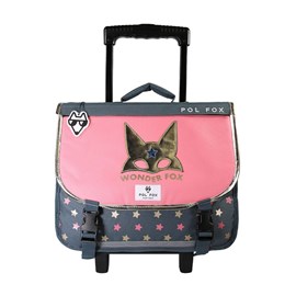 Cartable à roul. 38 cm wonderfox glitter