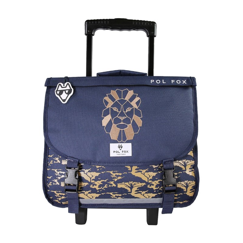 Pol Fox - Cartable à roulettes 38 cm pol fox lion