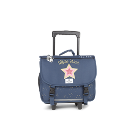 Cartable à roulettes 38cm star blue