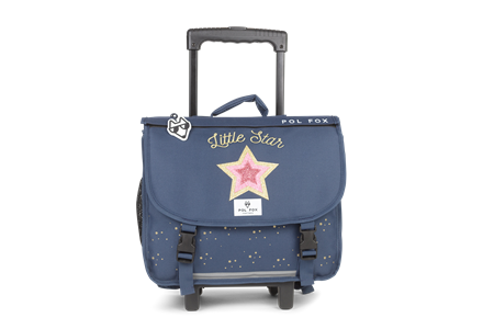Cartable à roulettes 38cm star blue