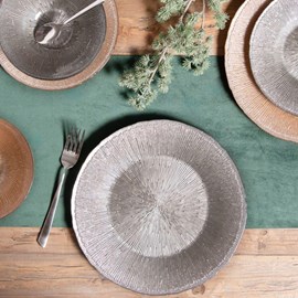 Assiette plate glitter  28 cm x6
