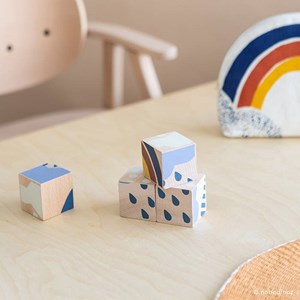 Nobodinoz cubes en bois  puzzle 4 cubes