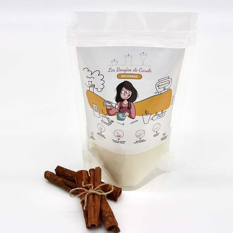 Recharge bougie 200ml cannelle douce