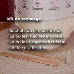 Recharge bougie 200ml rose et fleur de pommier