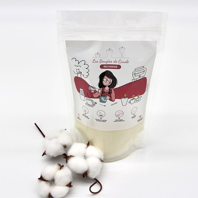 Recharge bougie 500ml fleur de coton