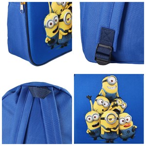Bagtrotter - les minions - sac à dos scolaire goûter 31 cm - bleu - 1