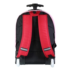 Bodypack sac à dos à roulettes 2 compartiments paysage fleuri rose