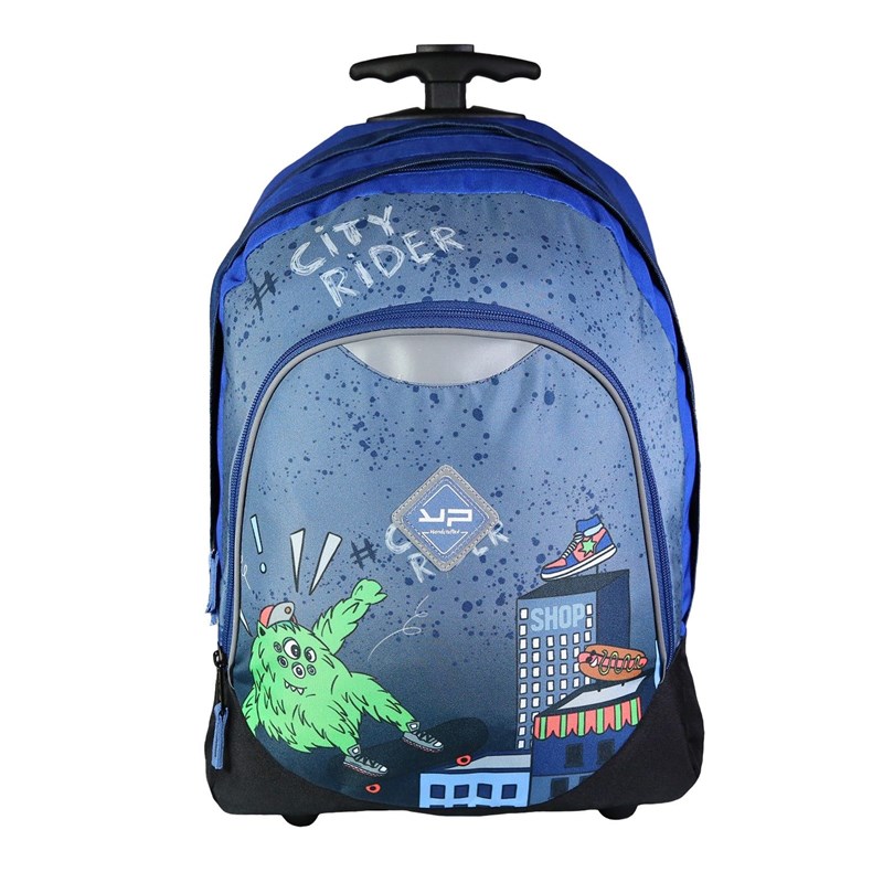 Bodypack sac à dos à roulettes 2 compartiments monster bleu