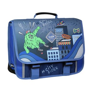 Bodypack cartable 38 cm 2 compartiments monster bleu