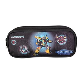 Trousse scolaire 2 compartiments transformers noir