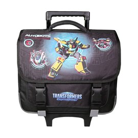 Cartable à roulettes 38 cm transformers noir