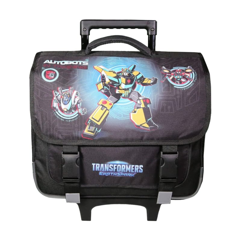 Cartable à roulettes 38 cm transformers noir