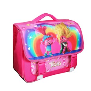Cartable 38 cm les trolls rose