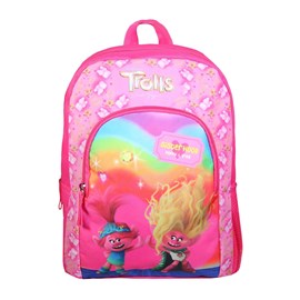 Sac à dos 37 cm avec poche les trolls rose