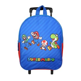 Sac à dos à roulettes 32 cm maternelle super mario multicolore