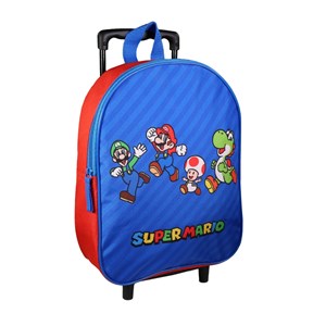 Sac à dos à roulettes 32 cm maternelle super mario multicolore