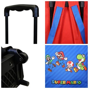 Sac à dos à roulettes 32 cm maternelle super mario multicolore
