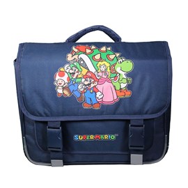 Cartable 38 cm super mario bleu