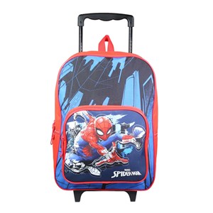 Sac à dos à roulettes spider-man bleu