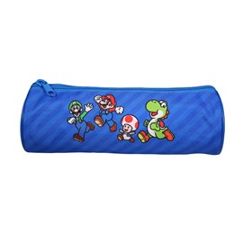Trousse scolaire ronde super mario multicolore