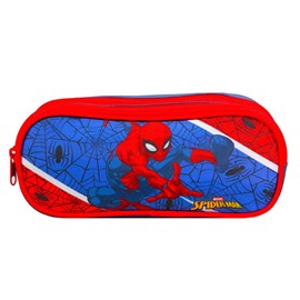 Bagtrotter trousse scolaire 2 compartiments spider-man bleu