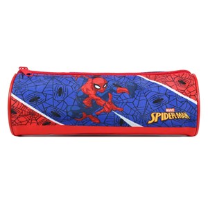 Bagtrotter trousse scolaire ronde spider-man bleu