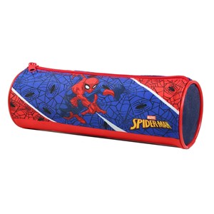Bagtrotter trousse scolaire ronde spider-man bleu